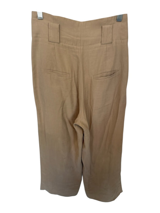 MNG Size 2 Khaki Viscose & Polyester Zip Fly Trouser Pockets Pants Khaki / 2