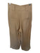 MNG Size 2 Khaki Viscose & Polyester Zip Fly Trouser Pockets Pants Khaki / 2
