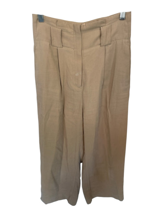 MNG Size 2 Khaki Viscose & Polyester Zip Fly Trouser Pockets Pants Khaki / 2