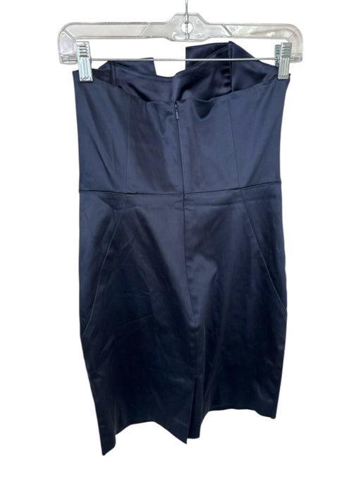 Guess Size 6 Navy Acetate Strapless Boning Belted Dress Navy / 6