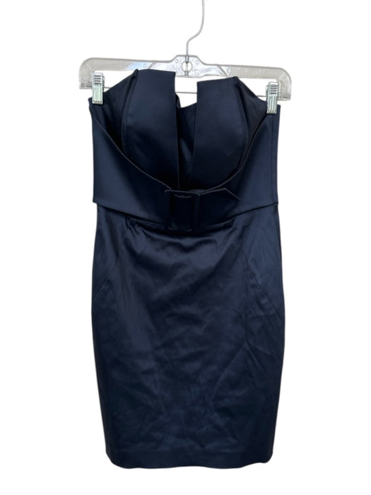 Guess Size 6 Navy Acetate Strapless Boning Belted Dress Navy / 6