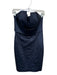 Guess Size 6 Navy Acetate Strapless Boning Belted Dress Navy / 6