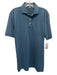 Holderness & Bourne Size L Blue Synthetic Solid Athletic Polo Men's Short Sleeve Blue / L