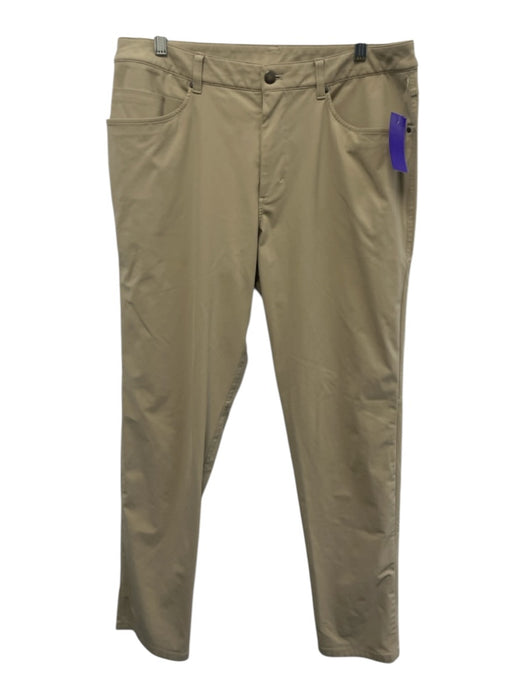 Lululemon Size 34 Beige Synthetic Solid Athletic Khakis Men's Pants Beige / 34
