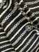 Tory Burch Black & White No Fabric Tag Chain Print Rope print Frayed Edges scarf Black & White