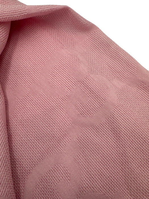 Gucci Light Pink No Fabric Tag Guccissima Jacquard Frayed Edges Rectangle scarf Light Pink