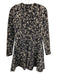 Tory Burch Size S Black & White Rayon Blend Abstract Botanical Print Mini Dress Black & White / S