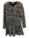 Tory Burch Size S Black & White Rayon Blend Abstract Botanical Print Mini Dress Black & White / S