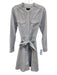 J. Crew Size 4 Blue & White Cotton Striped Long Sleeve Button Front Dress Blue & White / 4