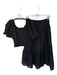 Jennifer Grace Size S Black Cotton Short Balloon Sleeve Eyelet Maxi Skirt Set Black / S