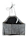 Lucy Paris Size S White & Black Linen Halter Neck Gingham Cropped Top White & Black / S