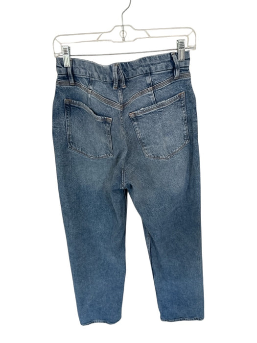 Good American Size 27 Med Dark Wash Cotton Blend Mid Rise Crossover Jeans Med Dark Wash / 27