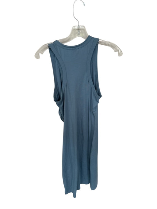 Bobi Size M Slate Blue Cotton Sleeveless Gathered Side Dress Slate Blue / M
