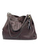 Coach Maroon Purple Leather Two Handle Zip Pocket Magnetic Snap Closure Bag Maroon Purple