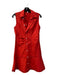 Derek Lam 10 Crosby Size 2 Red Cotton Blend Midi Button Down Side Zip Dress Red / 2