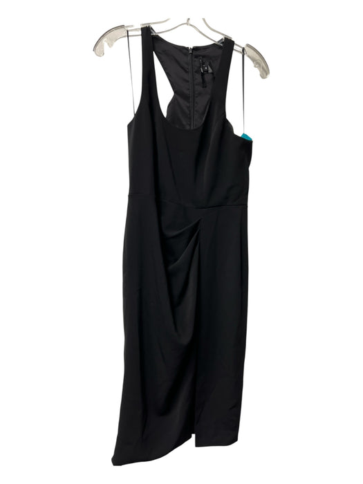 Jay Godfrey Size 2 Black Polyester Blend Halter Neck Sleeveless Back Zip Dress Black / 2