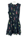 Karina Grimaldi Size M BLack, Yellow, Multi Cotton Eyelet Floral V Neck Dress BLack, Yellow, Multi / M