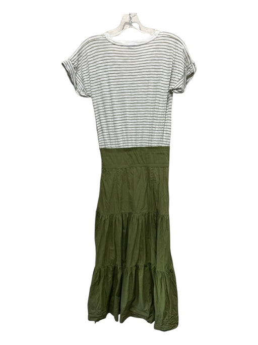 Veronica Beard Jeans Size XS Green & White Cotton Fabric & Color Block Dress Green & White / XS