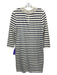 Kate Spade Size XS Cream & Navy Blue Cotton Stripe lace collar Shift Dress Cream & Navy Blue / XS