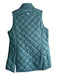 Peter Millar Size XS Teal Polyester High Neck Quilted Zip Front Reversible Vest Teal / XS