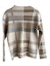 Lafayette 148 Size P Beige & Pale Blue Wool Plaid Round Neck Long Sleeve Top Beige & Pale Blue / P