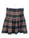 J Crew Size 2 Black & Multi Polyester Plaid Back Zip Drop Waist Lined Skirt Black & Multi / 2