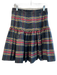 J Crew Size 2 Black & Multi Polyester Plaid Back Zip Drop Waist Lined Skirt Black & Multi / 2