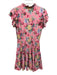 Smith & Quinn Size M Pink & Multi Polyester Blend floral print Tiered Dress Pink & Multi / M