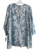 Hyacinth House Size XXL Blue & White Cotton Lined Floral Long Sleeve Dress Blue & White / XXL