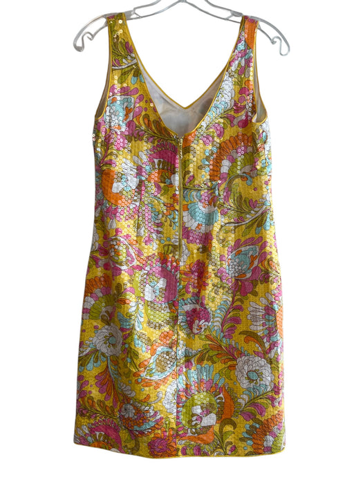 Kate Spade Size 6 Yellow, Pink & Multi Cotton Lined Spangles Floral Dress Yellow, Pink & Multi / 6