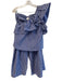 Misa Size L blue and white Polyester & Cotton One Shoulder Stripes Pant Set blue and white / L