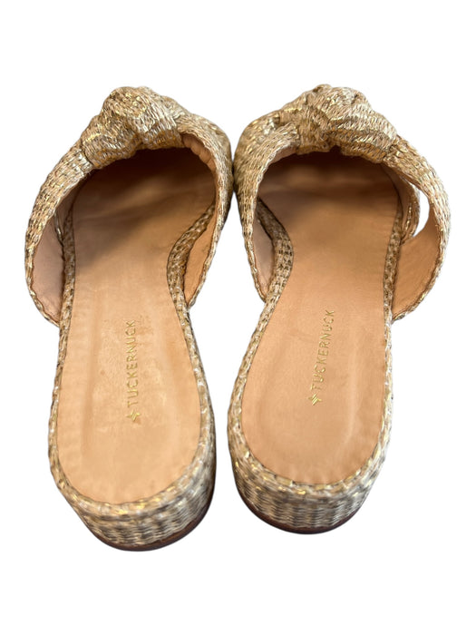 Tuckernuck Shoe Size 10 Gold & Black Manmade Material Pointed Toe Woven Shoes Gold & Black / 10