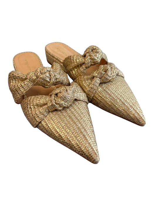 Tuckernuck Shoe Size 10 Gold & Black Manmade Material Pointed Toe Woven Shoes Gold & Black / 10