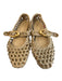 Larroude Beige Manmade Material Square Toe Hole Details Buckle Detail Shoes Beige