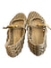 Larroude Beige Manmade Material Square Toe Hole Details Buckle Detail Shoes Beige
