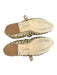 Larroude Beige Manmade Material Square Toe Hole Details Buckle Detail Shoes Beige