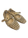 Larroude Beige Manmade Material Square Toe Hole Details Buckle Detail Shoes Beige