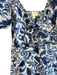 Cleobella Size XS Blue & White Abstract Floral Off Shoulder Jumpsuit Blue & White / XS