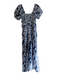 Cleobella Size XS Blue & White Abstract Floral Off Shoulder Jumpsuit Blue & White / XS