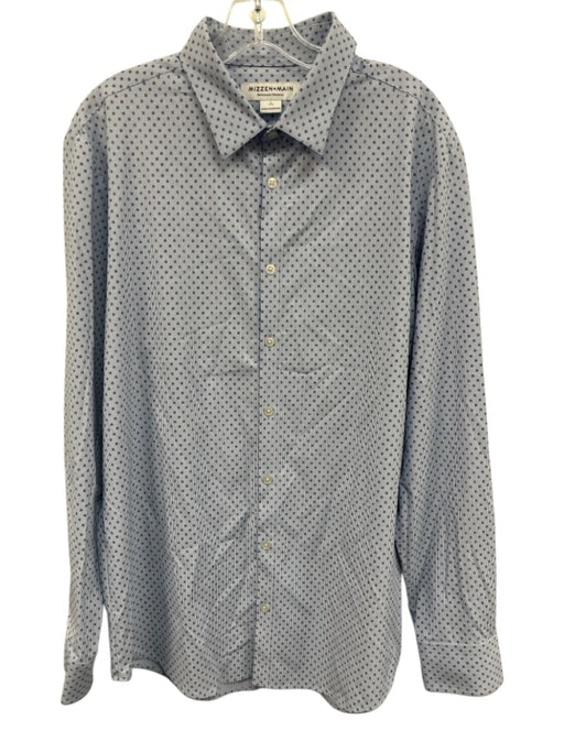 Mizzen + Main Size L Blue & Green Polyester All Over Print Long Sleeve Shirt Blue & Green / L