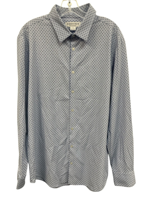 Mizzen + Main Size L Blue & Green Polyester All Over Print Long Sleeve Shirt Blue & Green / L