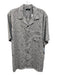 Theory NWT Size L Black & White Lyocell All Over Print Buttons Short Sleeve Black & White / L