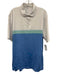 Peter Millar AS IS Size L White, Blue & Green Print Polyester Polo Short Sleeve White, Blue & Green Print / L