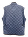 Peter Millar Size L Blue & Brown Polyethylene Solid Quilted Zipper Men's Vest Blue & Brown / L