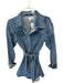 Superdown Size S Med Light Wash Cotton Long Sleeve Button Down Shacket Jacket Med Light Wash / S