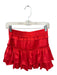 Cake for Dinner Size S Red Polyester Drawstring Ruffles Mini Skort Red / S