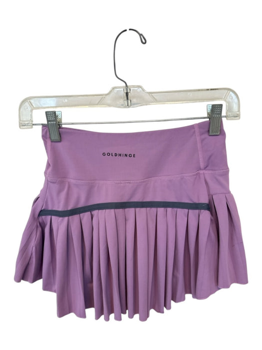 Goldhinge Size S Purple Polyester Blend Waist Band Pleated Athletic Skort Purple / S
