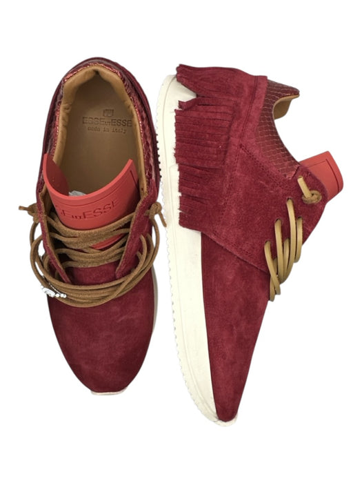Esse Ut Esse Shoe Size 38 Maroon Suede Fringe Athletic Sneakers Maroon / 38