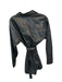 Abercrombie & Fitch Size S Black Vegan Leather Long Sleeve Snap buttons Dress Black / S