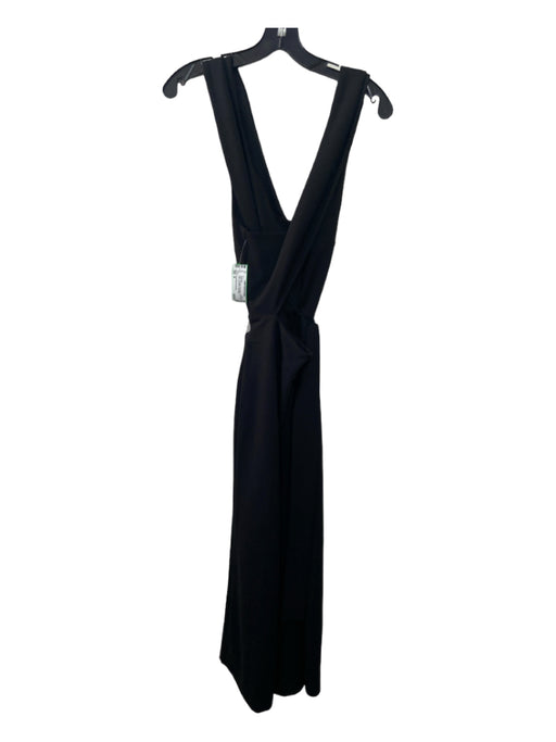 Rachel By Rachel Roy Size M Black Polyester Sleeveless Criss Cross Jumpsuit Black / M